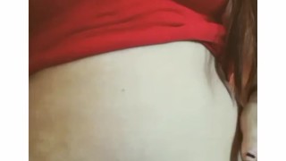 Bbw Huge belly pulled from pants
