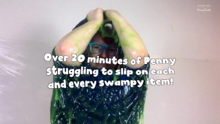 I dunked all my clothes in slime and wore them! So clingy and shiny!
