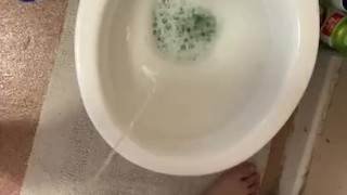 British boy having long hot piss 