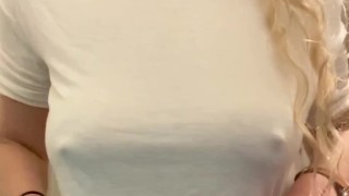 Milf Bedtime Tit Play