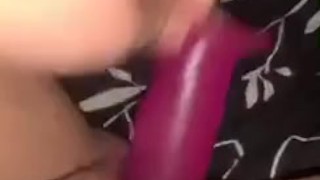Big dildo stretched my pussy out 