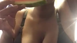 Juicy Watermelon & Titts Eating by Onlyfans Model Jogoldstein 