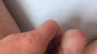 Big hairy balls & big head wanking