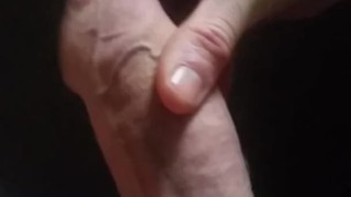 Foreskin and precum play (no cumshot)