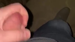 Wanking in public back street nearly got caught 