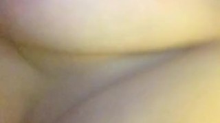 Chubby girl rides black dildo with big tits bouncing 