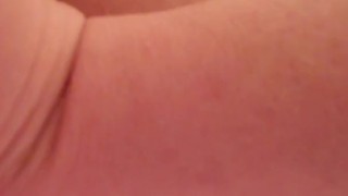 Chubby Milf desperately humps bathroom counter