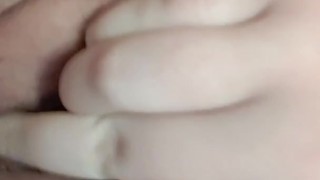Me sucking on a purple jelly dildo then fucking myself~