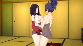 [Naruto]Kurenai x Anko(3d hentai)