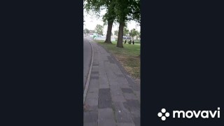 Publoc Pee desperation during a walk