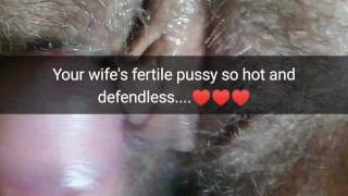 I wanna cum in your wife`s defendless pussy soon...[Cuckold.Snapchat]