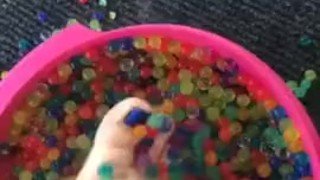 Messy squishy foot play