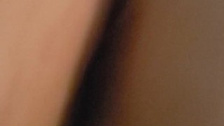 Fingering my BBW wife's tight pussy. Panties moved down 