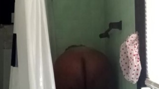 Bbw Ass shaking in the shower