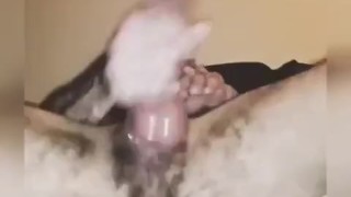 Big Dick, Hairy Hole After Edging for Days Precum & Shooting for over 2 min