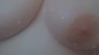 Playing with my titties in the shower