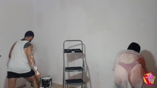 The house painter casts a spell on the milf