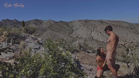 blowjob on Mountain Top While Hiking - Kate Marley