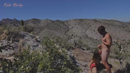blowjob on Mountain Top While Hiking - Kate Marley