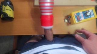 【高画質4Ｋ】○ガテン系が作った電動オナホール試験運転失敗