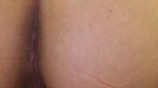 Busty teen pisses doggy style on to feet
