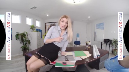 Naughty America - Abby Adams fucks you in your office