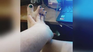 Lotioning Up My Tattooed Legs and Feet andBig Natural Tits