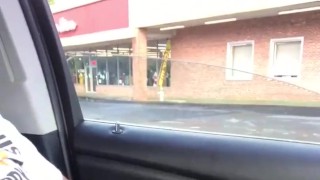 Beauty shop parking lot. They walk by Big dick