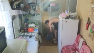 I water the front yard, eat cherries, wash my stove and sweep in the kitche