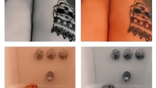 Taking a bath