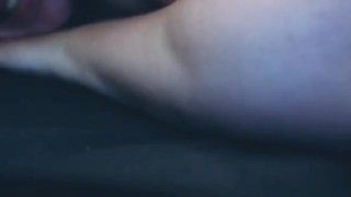 Huge boobs and ass touching herself in bed