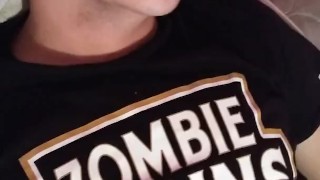 In my room watching TV 