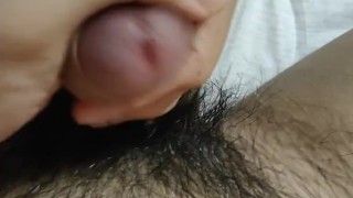 Japanese masturbation cumshot uncut