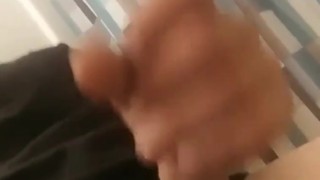 Rubbing my fat cock