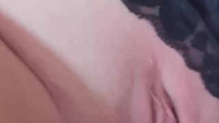 Play With My Tight Little Shaved Pussy In My Black Lace Teddy