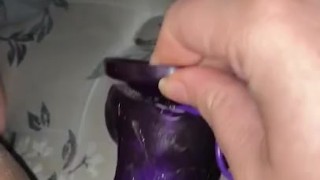 Using my favorite dildo on me 