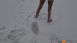Sandy Beach Pee (4K Public Nature Pissing)
