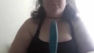 Playtime with hairbrush and mini wand vibrator