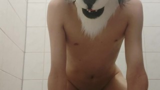 Pissing myself in Chasity