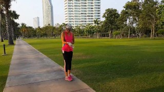 PUBLIC PEE during evening exercising