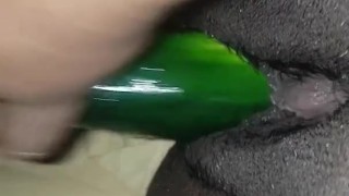 black-girl masturbating- with-cucmber oh fuck