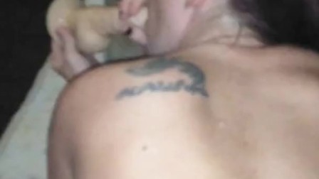 Cumming in my wife while she sucks a dildo and fantasy's about best friend