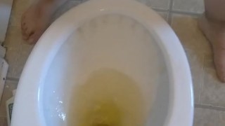 PinkMoonLust Hairy Onlyfans Slut Makes Mess Spreading Hairy Pussy Pees Peeing Standing like a Boy