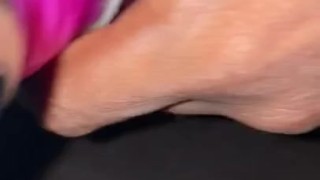 He caught her masturbation after work 