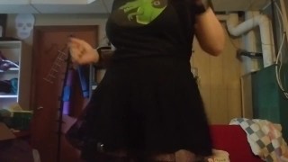 VIDEO NUMBER 50!!! THIS BIG TITTED GOTH CHICK HAS MADE 50 VIDEOS!!!