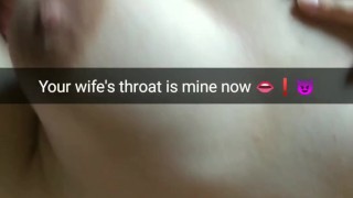 Stranger my young wife. He fuck her mouth in deepthroat [Cuckold. Snapchat.]