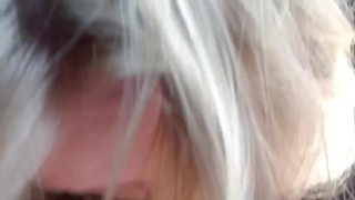 White teen girl sucks sloppy pov in public When truck driver watching