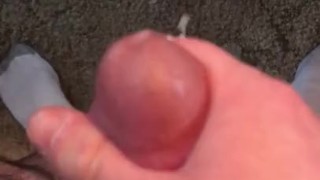 Cumming after stressful work day