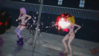 MMD SFW Pink Misaka And Aylin - Elect 1097