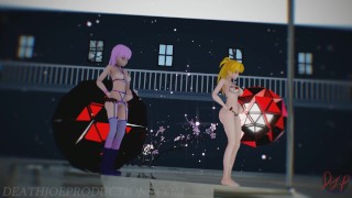 MMD R18 Nude Pink Misaka And Aylin - Elect 1097